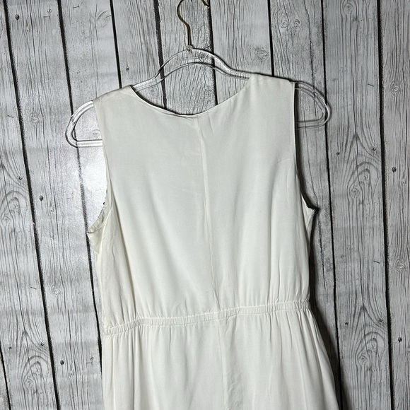Kenji cream Beaded-sequined-Embroidered Front Sleeveless Lined dress size 8 - Picture 10 of 12